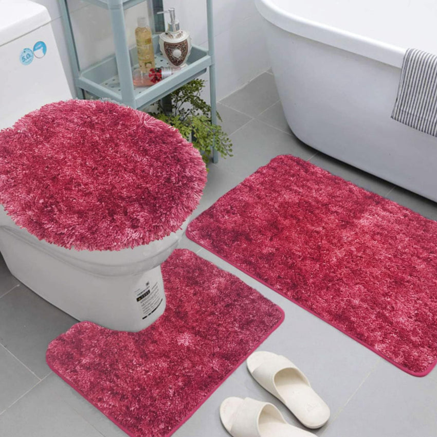 3Pc Bathroom Mat Set