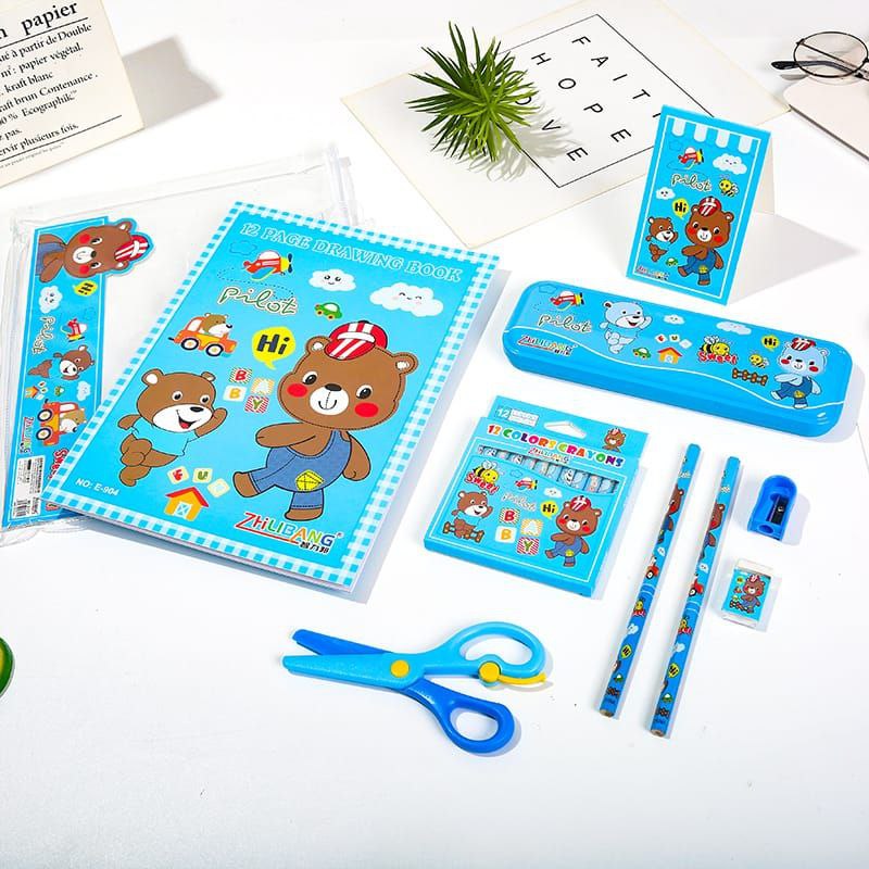 9 In 1 Cartoon Themed Stationery